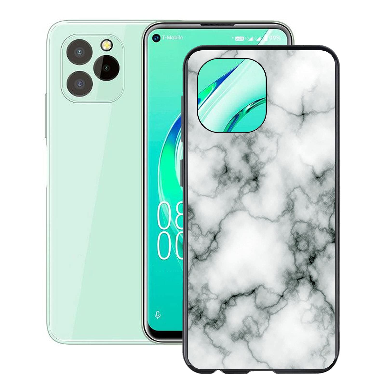 ZXLZKQ WM73 Case for Oukitel C21 Pro (6.39 Inches) Smartphone, Black Ultra Thin Soft Silicone Bumper Protective Case for Oukitel C21 Pro