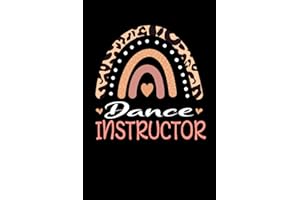 Dance Instructor Rainbow leopard Appreciation: Lined Notebook / Journal Gift , 120 Pages , 6X9 ,Soft Cover , Matte Finish