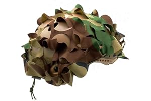 Favuit Tactical Helmet Cover, Camouflage Fast Helmet Cover Adjustable Tactical Gear Paintball Airsoft Equipment fit PJ BJ MH Fast Helmets