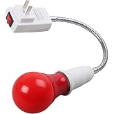 eTone Darkroom Safe Light Lamp E27 LED Screw Mouth Wall Light 360 Degree Desk Light with Switch