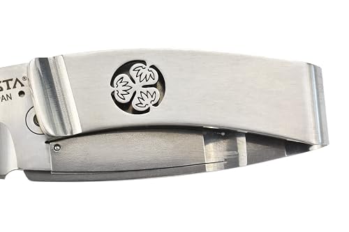 Mcusta Geldclip „Kamon“ – Mit Familienwappen, Aus AUS8 Stahl, Geschlossen 7,5 Cm