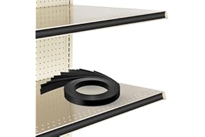 Frienda 100 Pcs Decorative Gondola Shelving Vinyl Insert Strips Pre Cut 48" x 1.25" Decorative Shelf Insert Strips for Retail Store Supermarkets Grocery C Channel Decoration(Black)