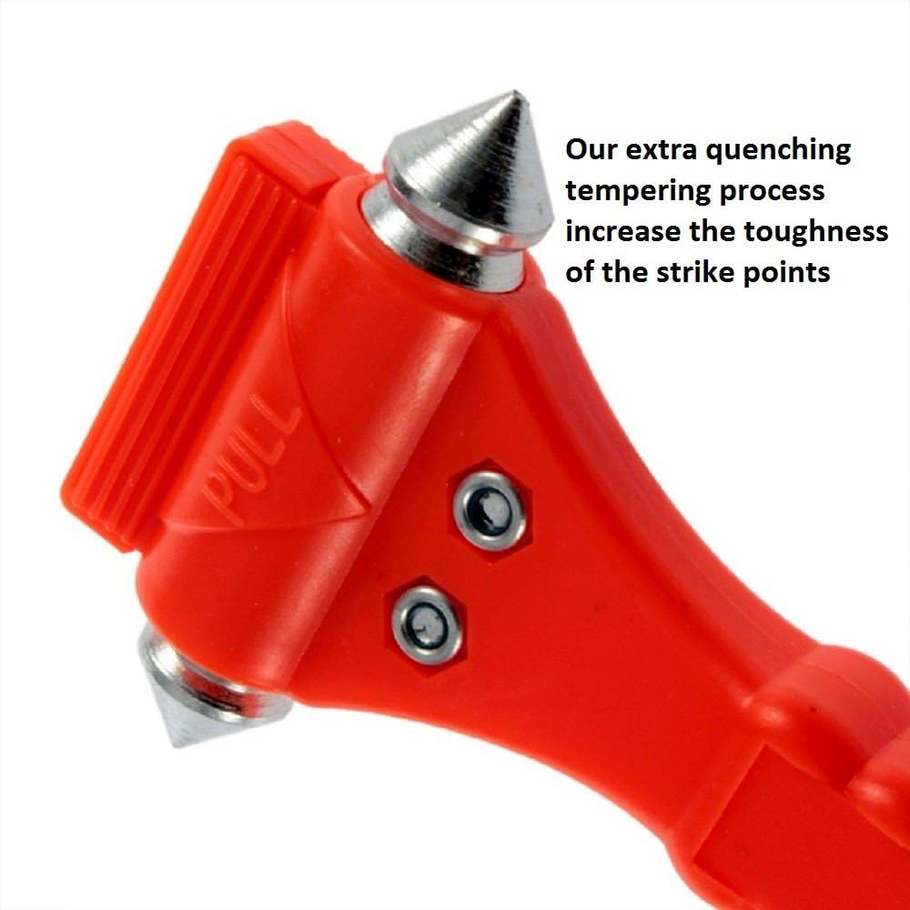 BlueSkyBos Value 2 Pack - Emergency Escape Tool Auto Car Window Glass Hammer Breaker and Seat Belt Cutter Escape 2-in-1 Tool: Automotive
