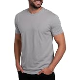 Mens T Shirts Soft Cotton Crew Neck Athletic Fit Casual Tees S-4XL | Soft cotton blend casual tee shirts with 4-way stretch -