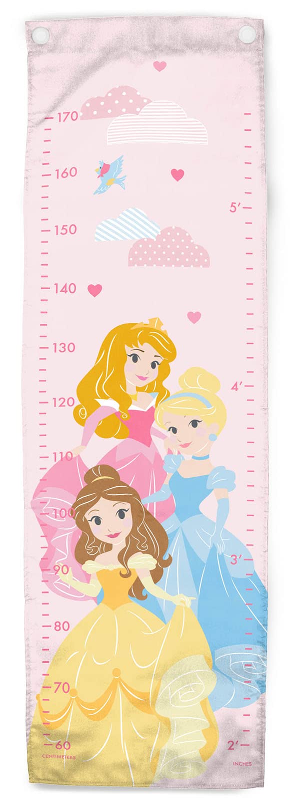 Jay Franco Disney Princess Colors 170 cm Height Poly-Canvas Kids Growth Chart