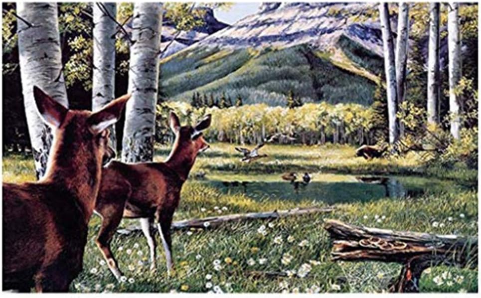 OhradWord Animal Playground Jigsaw Puzzles 1000 Pieces for Adults Kids - Animal Protection Landscape Series - Large Puzzle Game Toys Gift