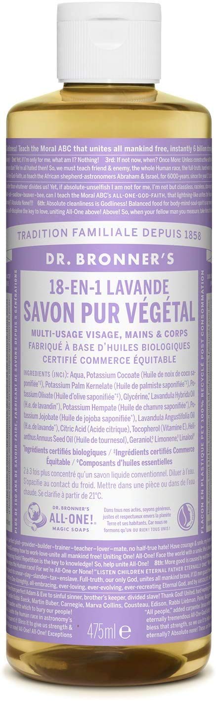 Dr. Bronner's Organic Lavender Pure-Castile Liquid Soap, 946 ml