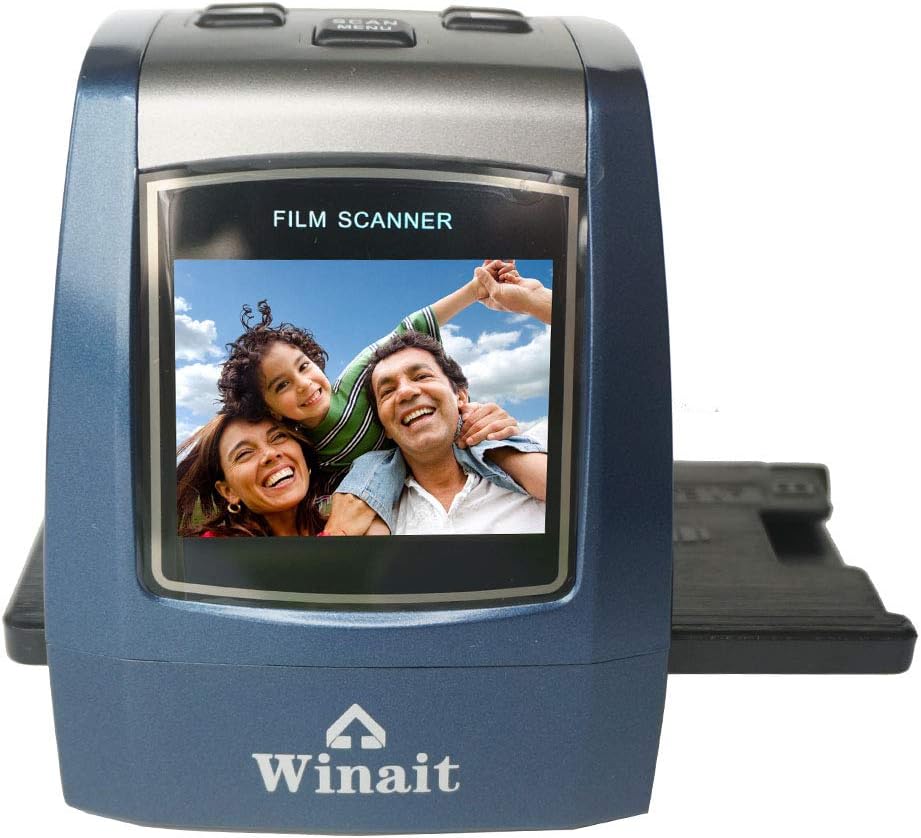 Film and Slide Scanner with 2.4” LCD Screen 22MP High-Resolution Slide Negative Scanner Convert Color & B&W, 35mm, 126, 110
