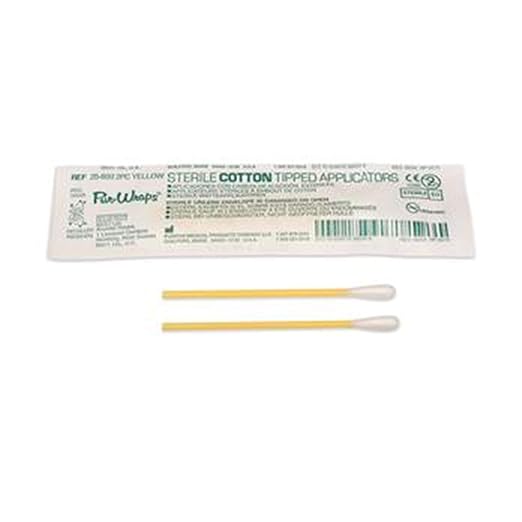 Puritan 25806 1WC Cotton Tipped Sterile Applicator/Swab with Wood