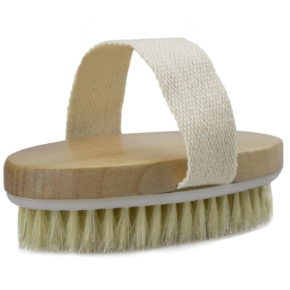 Dry Skin Body Brush - Improves Skin's Health and Beauty - Natural Bristle - Remove Dead Skin and Toxins, Cellulite Treatment, Improves Lymphatic Functions, Exfoliates, Stimulates Blood Circulation : Beauty