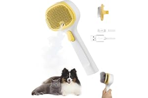3-in-1 Anti-static Cat Steam Brush & Deshedding Tool - Cat Brush and Cat Hair Brush for Long/Short Hair,Dog Brush,Pet Brush, 
