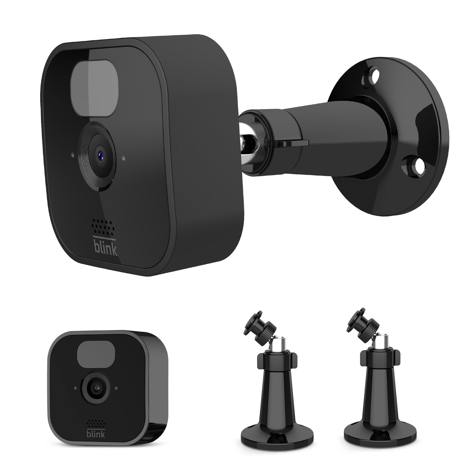 honecumi [2 Pack] Blink Outdoor/Indoor Camera Mount, Black, Adjustable 360° Swivel, Wall Mount, Compatible with Blink Outdoor/Indoor/4/XT/XT2/Mini, Security Camera Mount