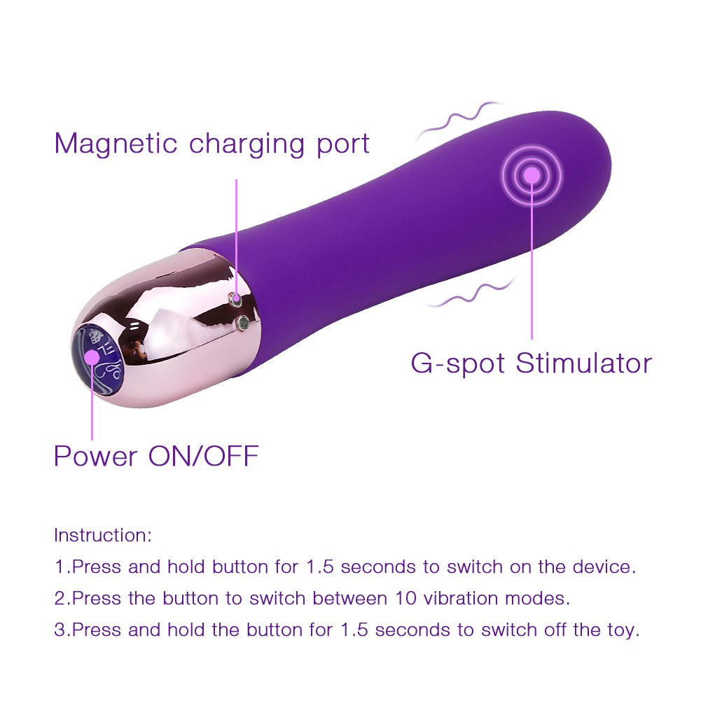 Mini vibratoren für sie klitoris und g-punkt Stimulator für Frauen Super weiches flüssiges Silikon Wasserdichte wand massagegeräte (violett)