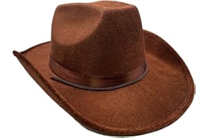 KARNIVAL COSTUMES Adult's Brown Velvet Gangster Cowboy Hat Costume Accessory