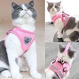 FEimaX Small Cat Dog Harness and Leash Set Reflective Strips Adjustable No Pull view 6
