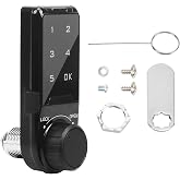 Code Security Lock Touch,VDHU Electronic Cabinet Deadbolt Lock,Digital Keypad Password Keyless Entry Key Access for Doors Coded Locker for Furniture,Hotel, Company, Factory (L=20)