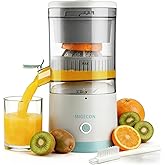 MIGECON Electric Citrus Juicer, Rechargeable Orange Juicer Squeezer, White | Portable USB Juicer Machine, Cleaning Brush Included, Juicer for Lemons, Limes &amp; Grapefruit