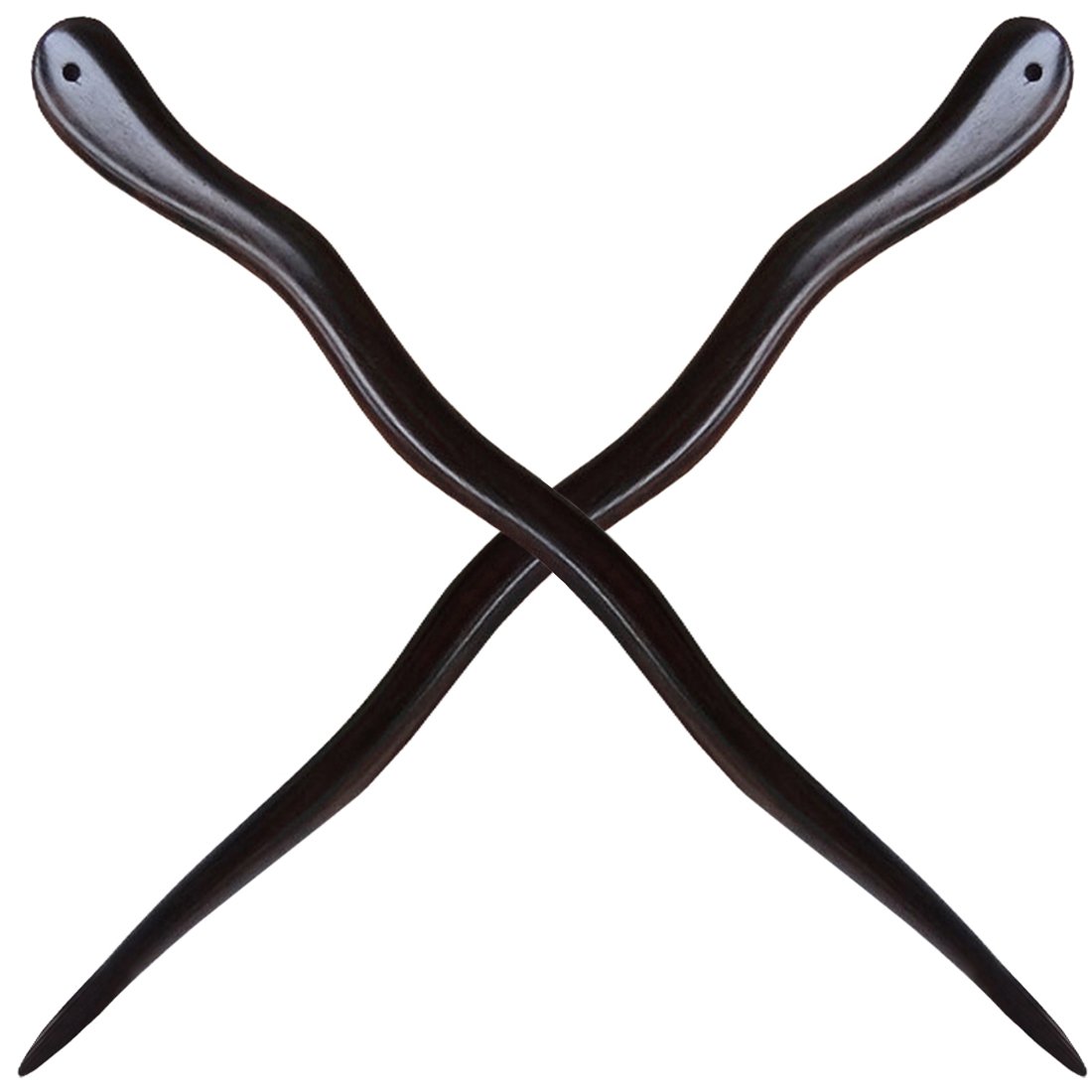 HOLLIHI 2 Pieces Handmade Ebony Wood Carved Hair Decor Sticks Shawl Pins Picks Pics Forks for Women Girls Hair Updo Making Accessory 18cm, Viper