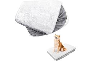 COLDWIND Washable Waterproof Dog Mattress Cover Plush Dog Bed Cover-Easy to Remove and Comfortable