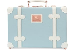 Unitravel Baby Keepsake Case, Handmade Memory Storage Box, Newborn Keepsake Box, Vintage Suitcase for Baby Shower, Baptism, Naming Ceremony or Birthday