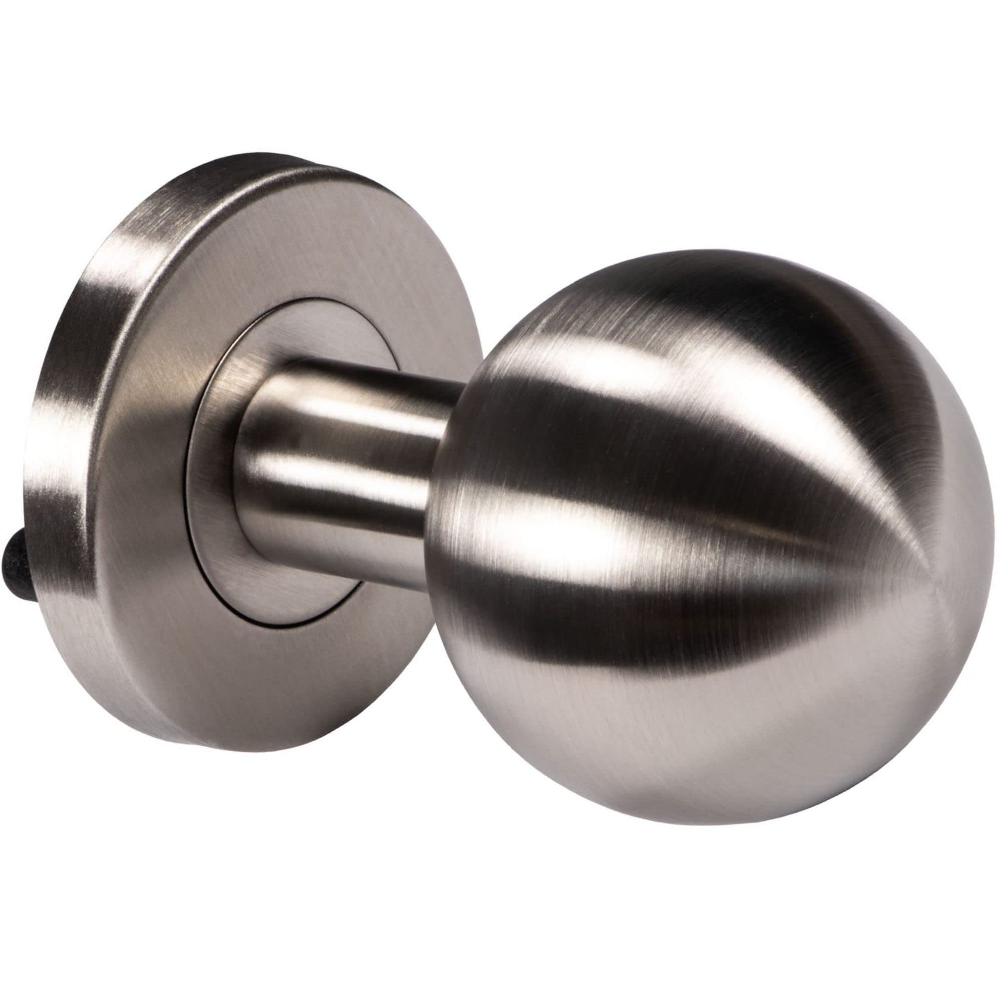 JUVA® LDK 214 Modern Stainless-Steel Fixed Door Knob with Rosette - Ball-Shaped Door Knob on a Round Rosette, Knob Diameter: 50 mm, Suitable for Indoor and Outdoor Use - Building Hardware by JUVA®