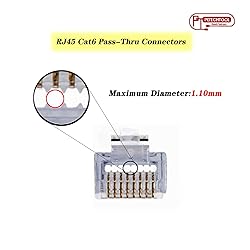 PETECHTOOL RJ45 Shielded Cat5 CAT6 Connector 8P8C