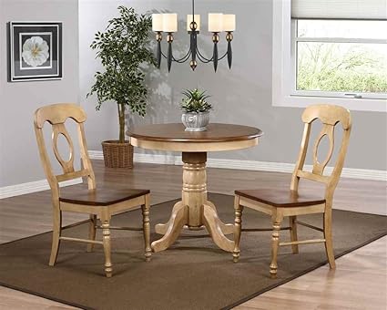 Amazon Com Sunset Trading 3 Pc Brookpond 36 Round Dining Set