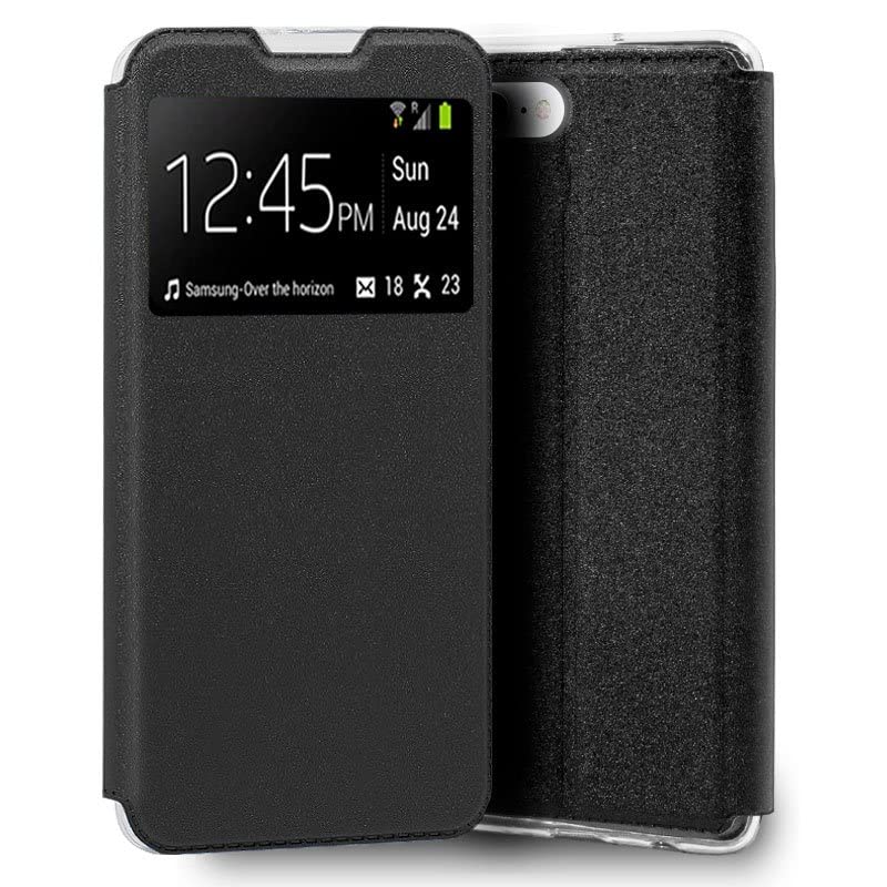Cool Flip Cover Case for iPhone 7 Plus/iPhone 8 Plus Smooth Leatherette Black