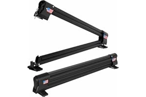 LITBM Ski Rack for Car Roof, Aluminum Snowboard Rack with Key Locked for 6 Pairs of Skis or 4 Snowboards, Extended Version, Black