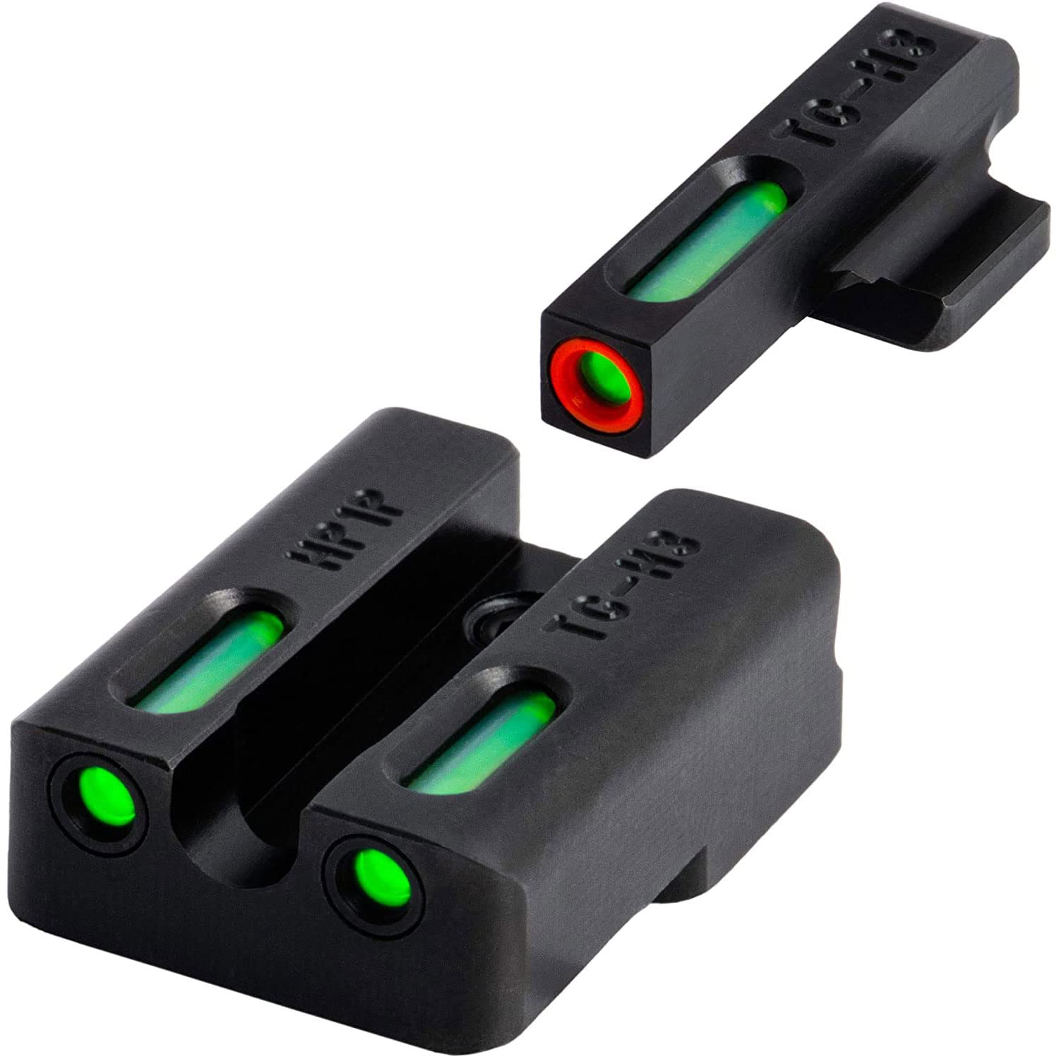 TRUGLO TFX Pro Tritium and Fiber Optic Xtreme Handgun Sights for H&K VP9, VP40, P30, P30SK, P30L, 45, and 45 Tactical Pistols, Black, One Size Image