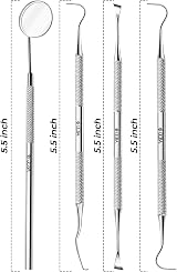 OCBA 4 Pcs Dental Care Kit Stainless Steel Plaque Remover Tools view 2