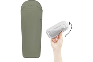 Naturehike 4.5oz Ultralight Washable Sleeping Bag Liner, Lightweight Adult Sleep Sack & Travel Sheets for Backpacking, Hotel,