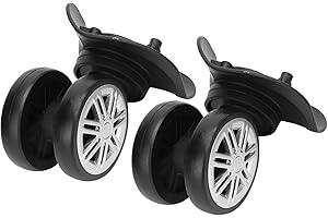 EVTSCAN 1 Pair Luggage Wheels Replacement 360° Swivel Suitcase Carrier Wheels Double Row Mute Wheels Universal Accessories for Luggage Suitcase Trolley