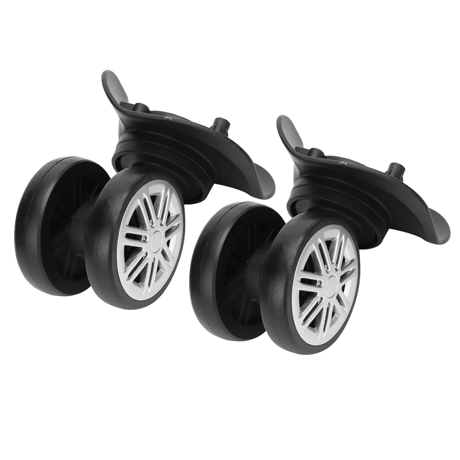 Photo 1 of 1 Pair Luggage Wheels Replacement 360° Swivel Suitcase Carrier Wheels Double Row Mute Wheels Universal Accessories for Luggage Suitcase Trolley