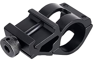 ToopMount Offset Tactical Flashlight Mount for Picatinny Rail, Side 45° Angled Offset Low Profile Flashlight Holder Mount for