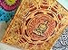 Buddha Meditation and Lotus Cotton Brown Wall Hanging Tapestry From India