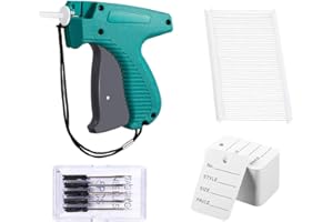 Tagging Gun for Clothing, Tag Attacher Gun Kit with 5 Needles,Including 50 clothing price tag stickers,1000 pcs Barbs Fastene