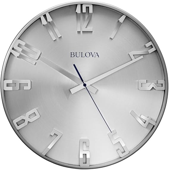 Bulova Director Wall Clock, Silver Amazon.ca Home & Kitchen