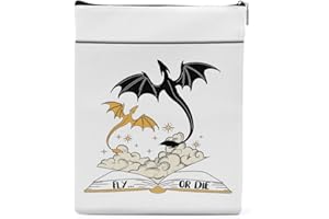 QINGTAI Fantasy Book Sleeve Dragon Gifts Book Cover Fantasy Merch Book Lovers Gifts Book Club Gifts Bookish Gifts Book Protector Book Gifts for Readers Women Wife Halloween Graduation Birthday Gifts