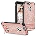 GUAGUA ZTE Blade Z Max Case ZTE ZMax Pro 2 Z982 Case ZTE Sequoia Case with Kickstand Shockproof Glitter Sparkly Slim Hybrid Protective Phone Case for ZTE Blade Z Max/Zmax Pro 2 Z982/Sequoia Rose Gold