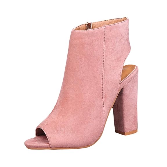 Juleya Damen Blockabsatz High Heels Sandaletten - Frauen Peep-Toe Schuhe Modische Abendschuhe Absatzschuhe Strandschuhe Freiz