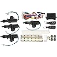 Shkalacar Power Central Locking System Keyless Entry System Universal Keyless Entry Car Kit with Trunk Release Button Remotes & 4pcs Door Lock Actuator