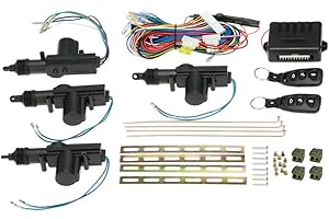 Shkalacar Power Central Locking System Keyless Entry System Universal Keyless Entry Car Kit with Trunk Release Button Remotes