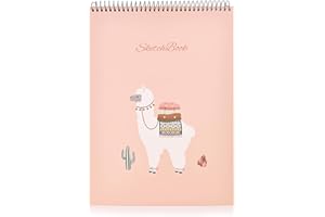 MEMX Sketch Book for Kids, 8”X11.5” 100 Pages(110gsm), Spiral Bound Artist Sketch Pad, Durable Acid Free Sketchbook for Painting, Sketching or Doodling, Best Gifts for Drawing Boys and Girls, White