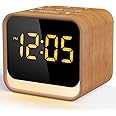 Housbay Wooden Sound Machine Alarm Clock -Your Sleep-Wake Companion, White Noise for Sleep, Space-Saving, Natural Alarm for Gentle Wake-Up