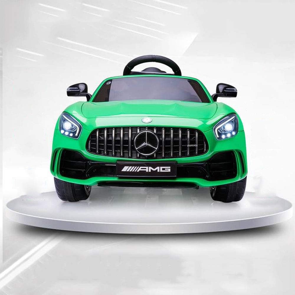Fofofs Childrens Electric Car with Parent Control，Children's Electric Car Four-Wheeled Can Sit on The Infant Remote Control Swing - Music Early Education + Independent Dual Battery Black/Green/Red