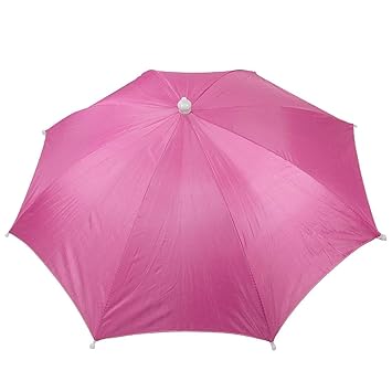 SLB Works Fishing Golf Beach Sun Shade Umbrella Hat Headwear Fuchsia