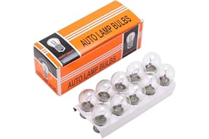 GKmow 10 PCS Car Brake Bulb, 1141 12V 21W BA15S Flat Angle Single Light Turn Signal Light, Super Bright Light Tail Light Replacement, Universal Brake Marker Bulb for Most Cars (Transparent #02)