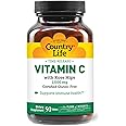 Country Life Vitamin C with Iron, Gluten Free, Vegan, Unflavored - Antioxidant Support Against Oxidative Stress, Essential for Collagen Production - Organic Vitamin C - 90 Tablets