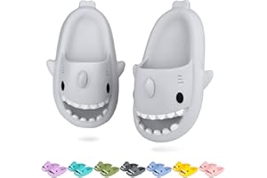 LAKIGE Kids Shark Cloud Slides | Toddler Boys Girls Shower Slippers | Boys Girls Cute Cartoon Fish Flip Flops | Beach Pool Home Sandals | Quick Dry Non-Slip